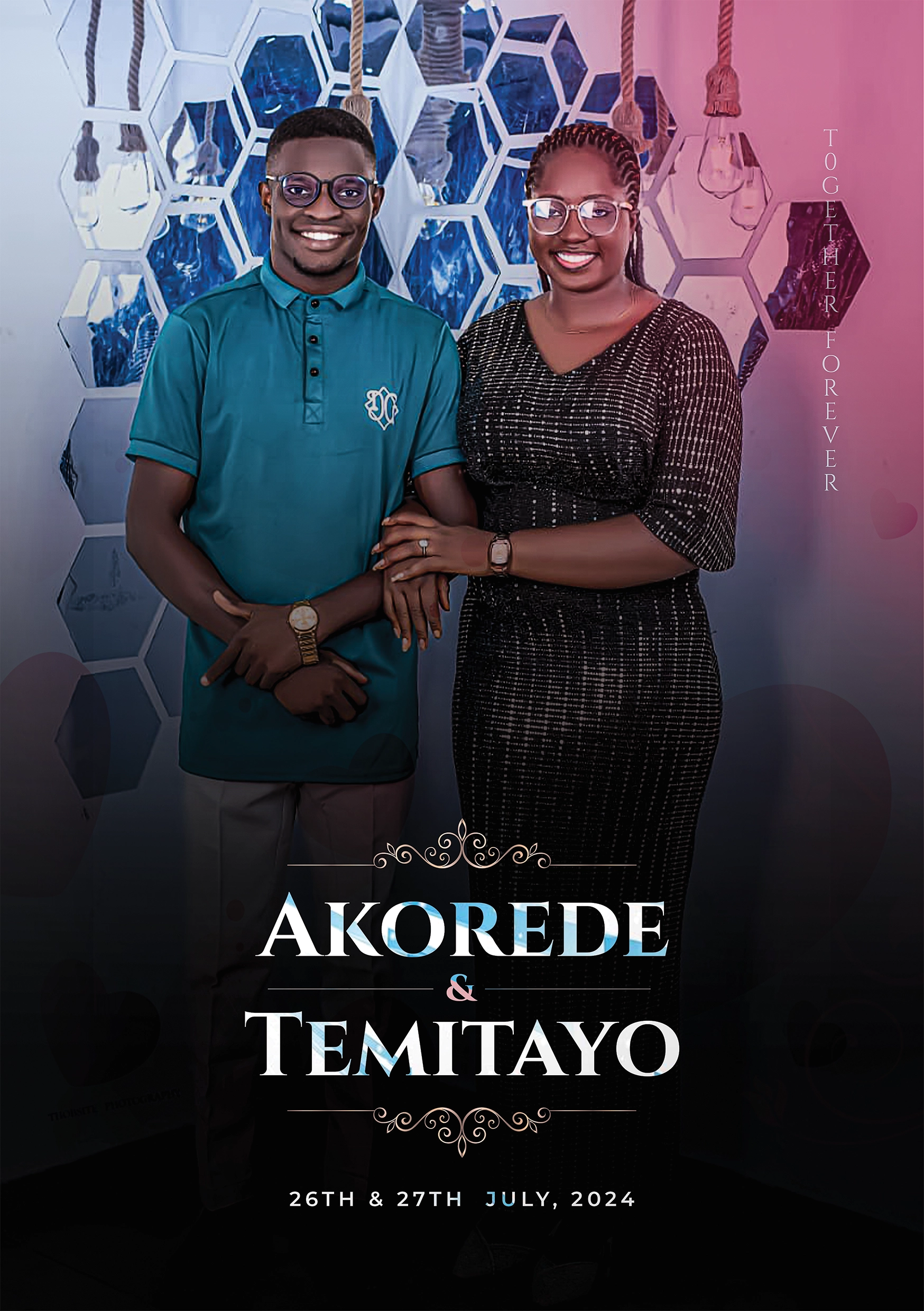 a wedding branding designs done for a couple in 2024